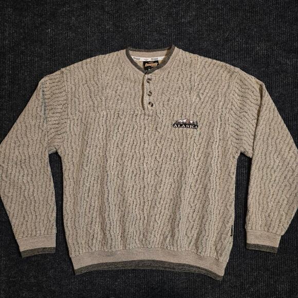 Other Other - Vintage 80s Renegade Club Knitted crewneck with embroidered Alaska logo. mens M